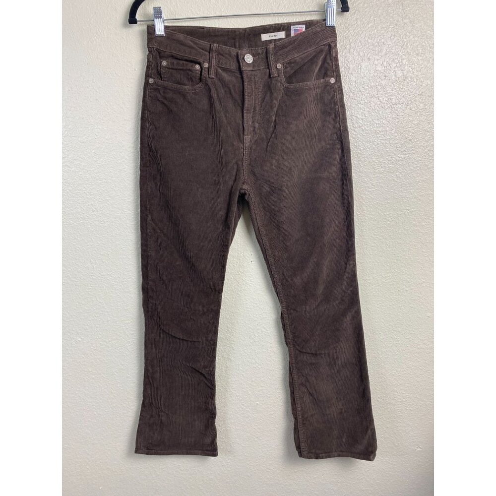 NOEND Denim Brow Corduroy Farrah Kick Flare Pants Size 27 Western Cowboy Cowgirl